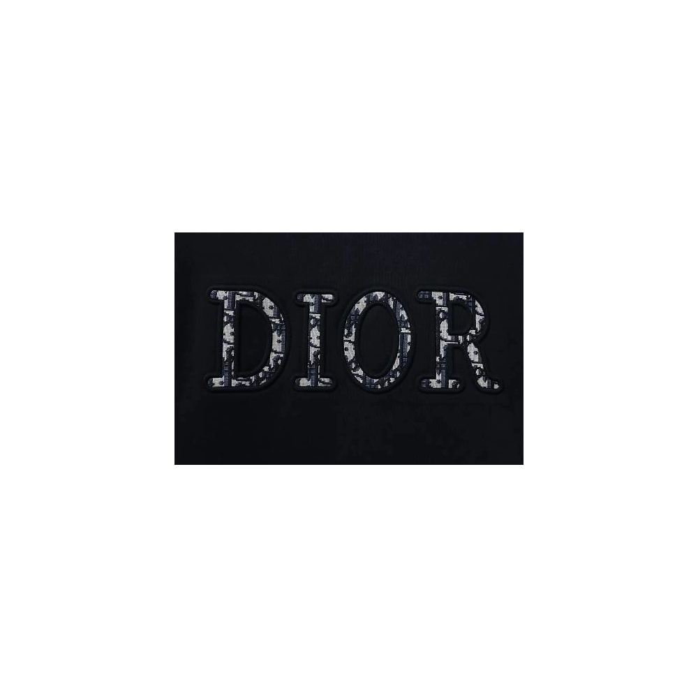 Dior CD Letter Applique T-Shirt Black,Dior T-Shirts,T-Shirts,CLOTHES