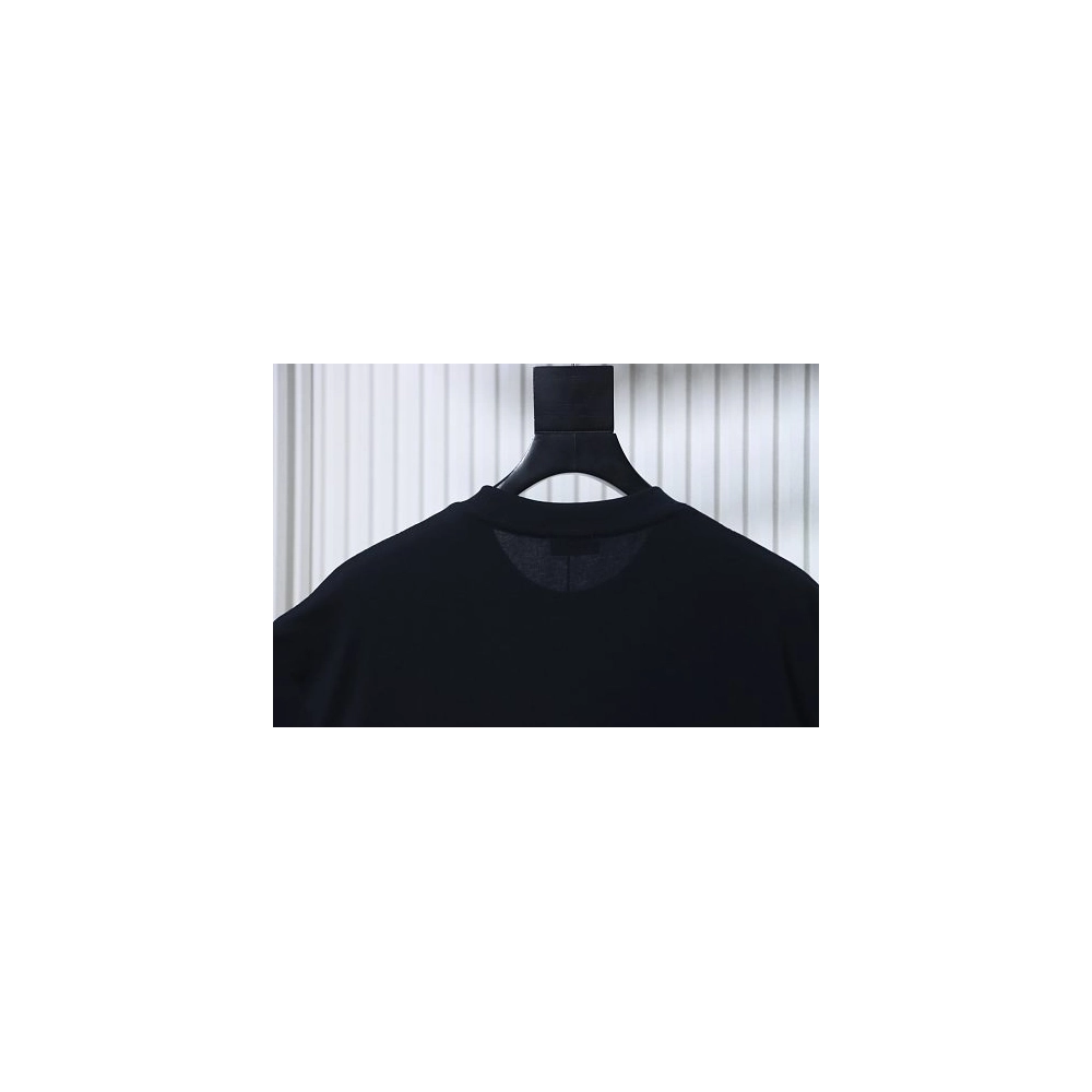 Dior CD Letter Applique T-Shirt Black,Dior T-Shirts,T-Shirts,CLOTHES