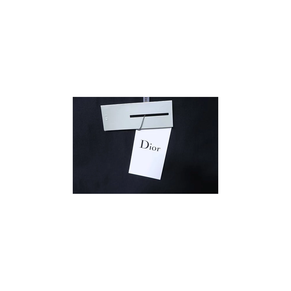 Dior CD Letter Applique T-Shirt Black,Dior T-Shirts,T-Shirts,CLOTHES