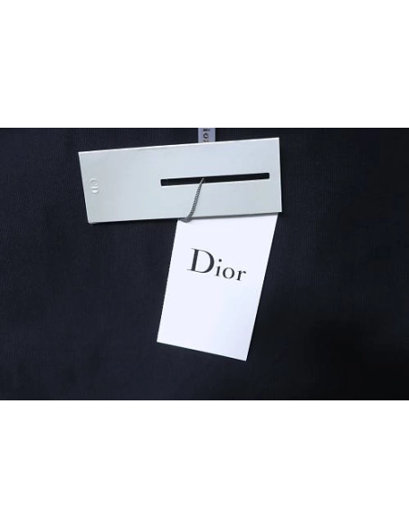 Dior CD Letter Applique T-Shirt Black,Dior T-Shirts,T-Shirts,CLOTHES