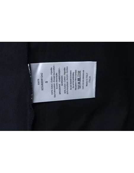 Dior CD Letter Applique T-Shirt Black,Dior T-Shirts,T-Shirts,CLOTHES