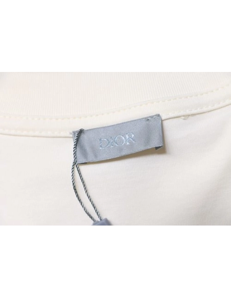 Dior Compass Print T-Shirt Apricot,Dior T-Shirts,T-Shirts,CLOTHES