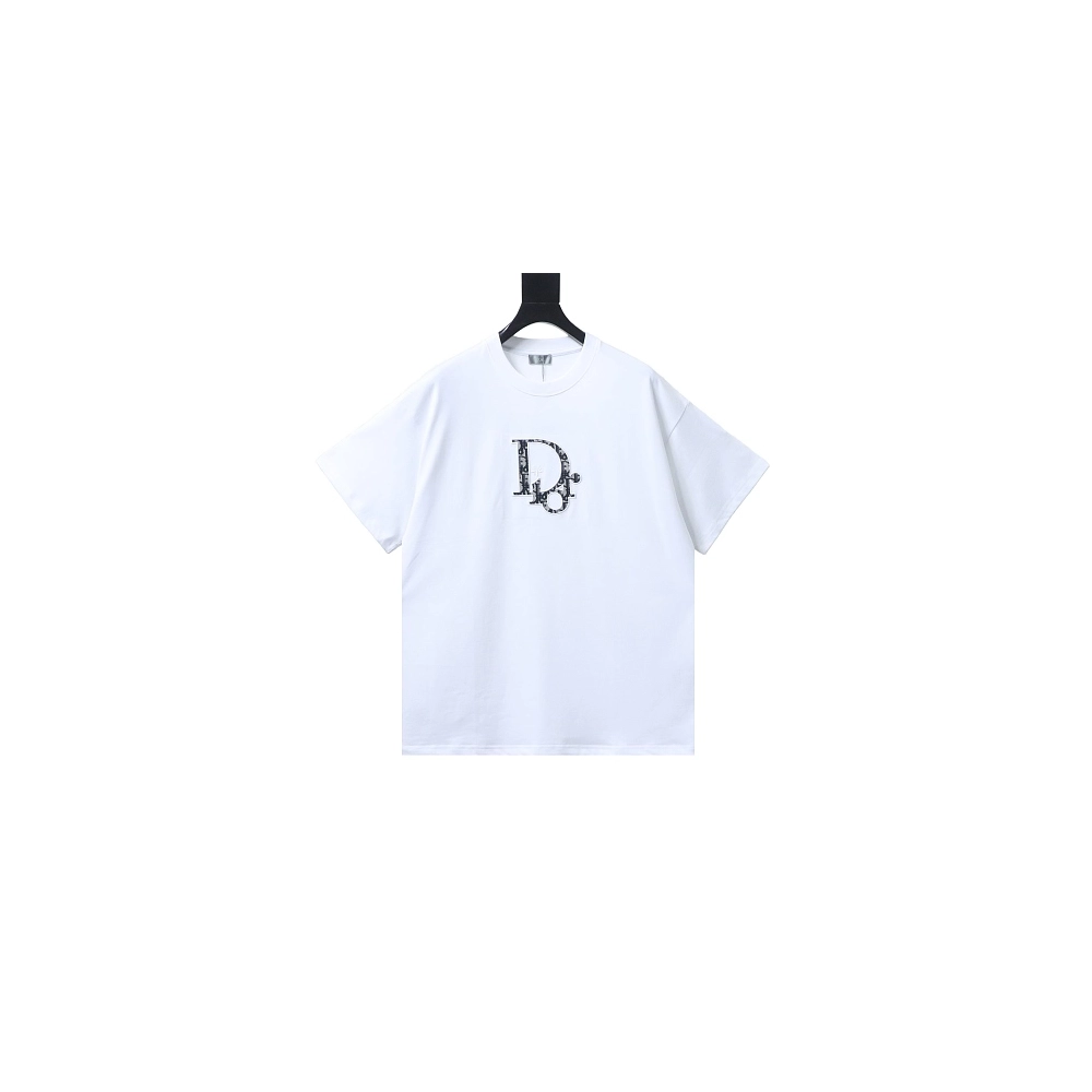Dior Monogram Applique T-Shirt White,Dior T-Shirts,T-Shirts,CLOTHES