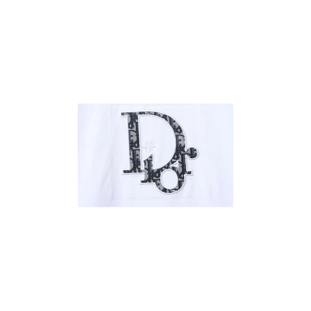 Dior Monogram Applique T-Shirt White,Dior T-Shirts,T-Shirts,CLOTHES
