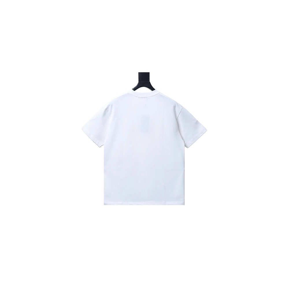 Fendi Yellow-Eyed Red-Letter Print T-Shirt White,Fendi T-Shirts,T-Shirts,CLOTHES