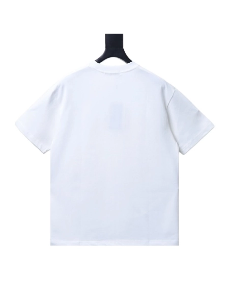 Fendi Yellow-Eyed Red-Letter Print T-Shirt White,Fendi T-Shirts,T-Shirts,CLOTHES