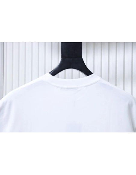 Fendi Yellow-Eyed Red-Letter Print T-Shirt White,Fendi T-Shirts,T-Shirts,CLOTHES