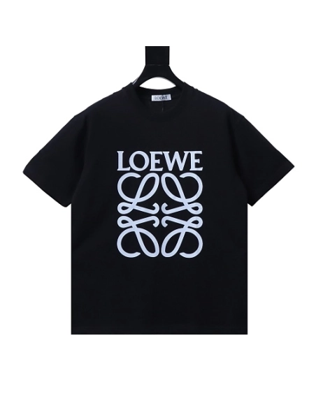 Loewe Four-leaf Clover Print T-Shirt Black,Loewe T-Shirts,T-Shirts,CLOTHES