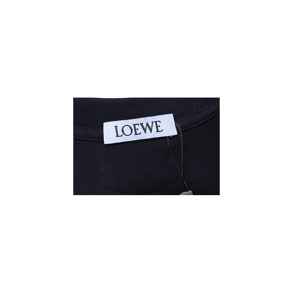 Loewe Four-leaf Clover Print T-Shirt Black,Loewe T-Shirts,T-Shirts,CLOTHES