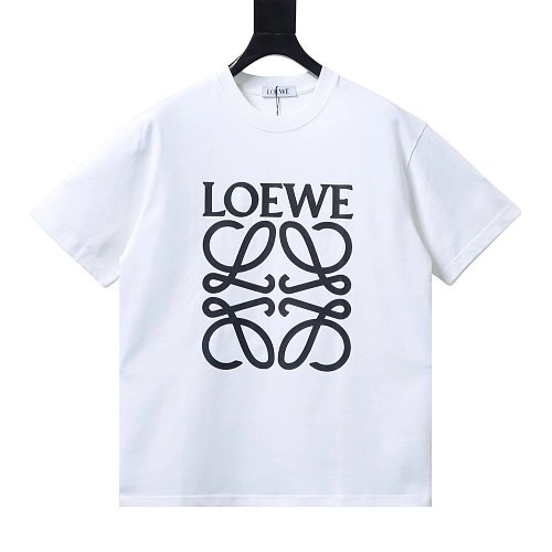 Loewe Four-leaf Clover Print T-Shirt White,Loewe T-Shirts,T-Shirts,CLOTHES