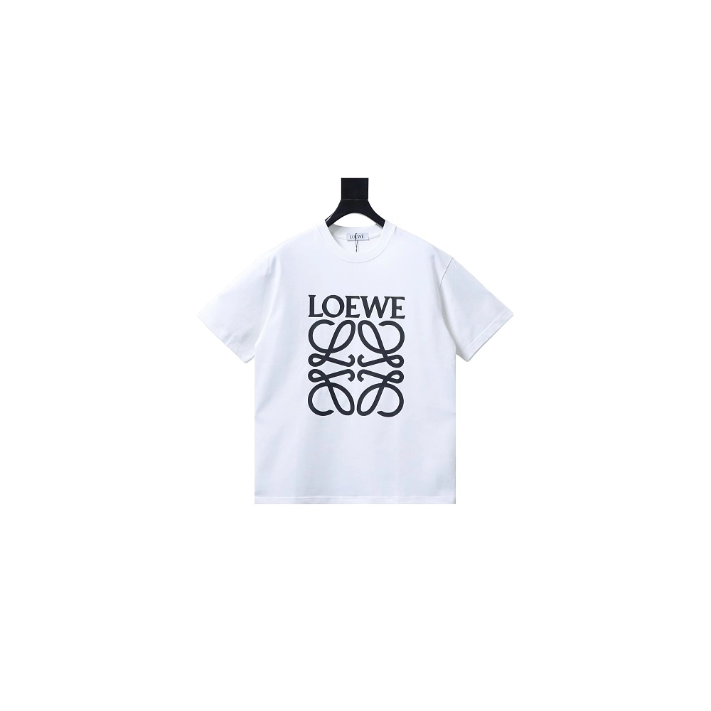 Loewe Four-leaf Clover Print T-Shirt White,Loewe T-Shirts,T-Shirts,CLOTHES