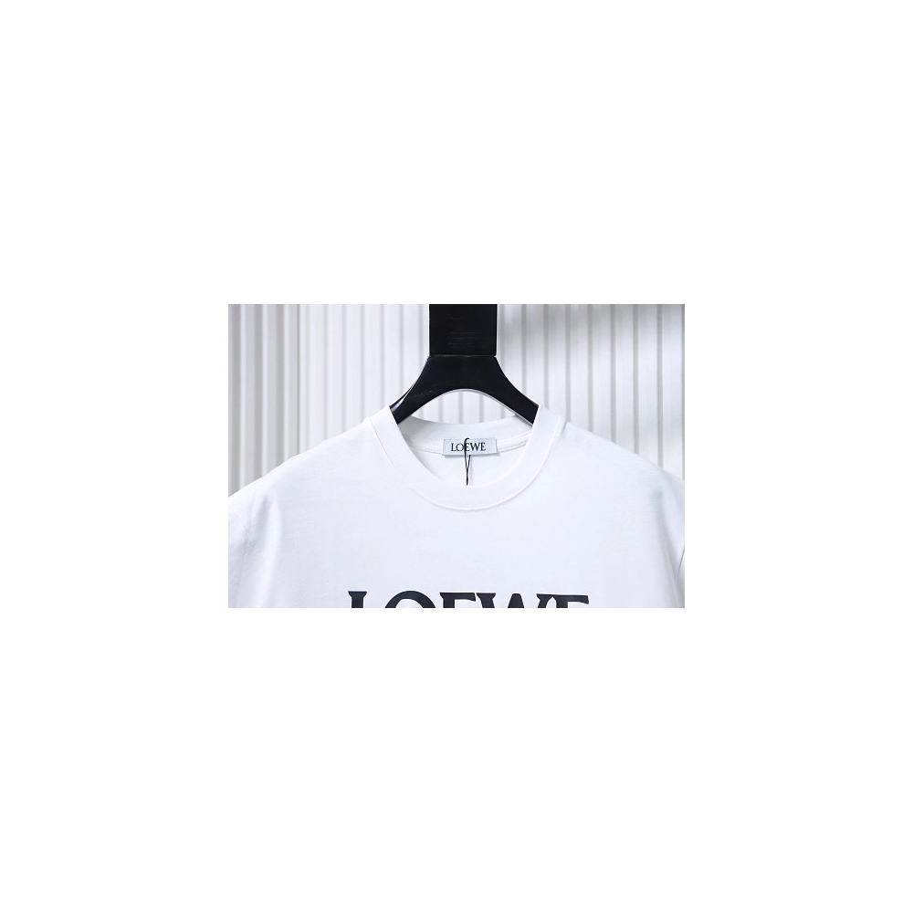 Loewe Four-leaf Clover Print T-Shirt White,Loewe T-Shirts,T-Shirts,CLOTHES