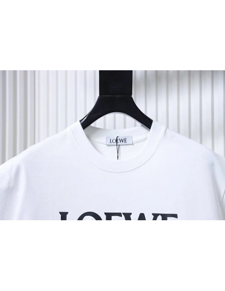 Loewe Four-leaf Clover Print T-Shirt White,Loewe T-Shirts,T-Shirts,CLOTHES