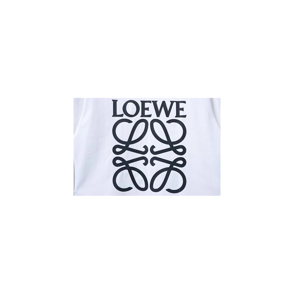 Loewe Four-leaf Clover Print T-Shirt White,Loewe T-Shirts,T-Shirts,CLOTHES