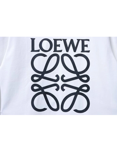 Loewe Four-leaf Clover Print T-Shirt White,Loewe T-Shirts,T-Shirts,CLOTHES