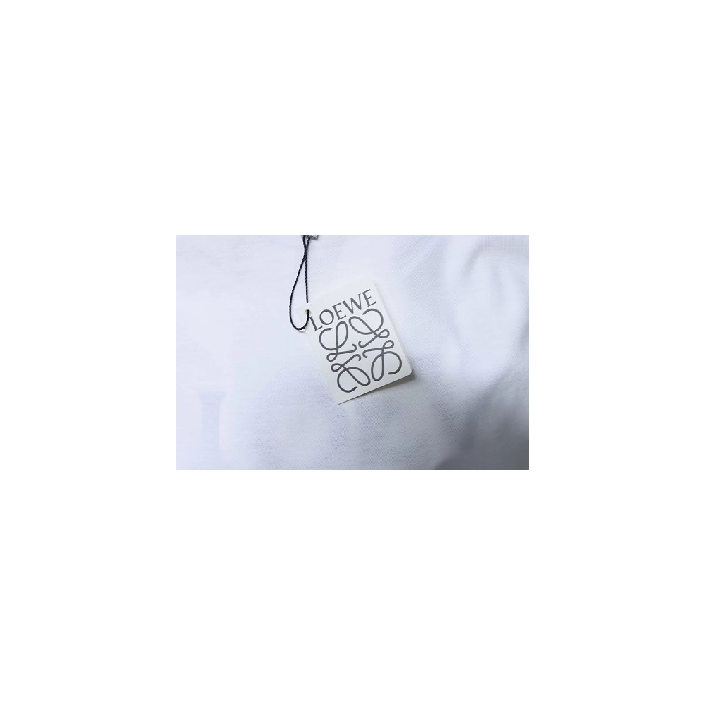 Loewe Four-leaf Clover Print T-Shirt White,Loewe T-Shirts,T-Shirts,CLOTHES