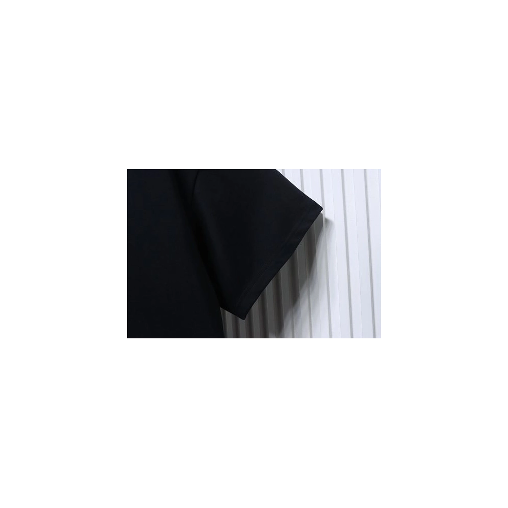 Loewe Line-style Letter Embroidery T-Shirt Black,Loewe T-Shirts,T-Shirts,CLOTHES