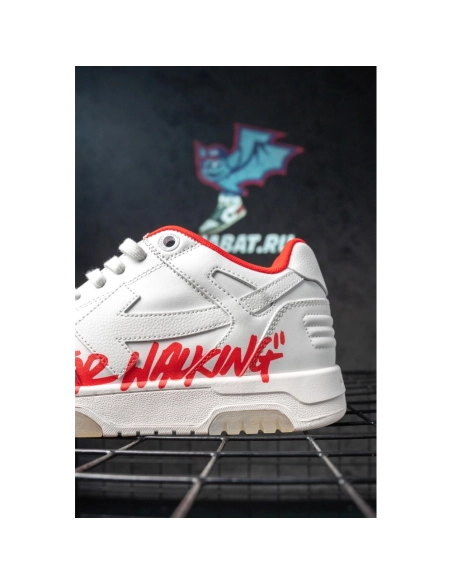 OffWhite Out of Office For Walking White Red,Off-White Out of Office,OFF-WHITE,NIKE SHOES Reps