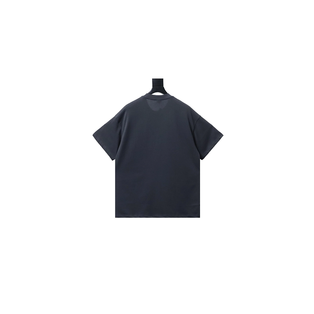 Loewe Line-style Letter Embroidery T-Shirt Dark Gray,Loewe T-Shirts,T-Shirts,CLOTHES