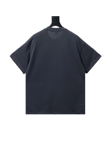 Loewe Line-style Letter Embroidery T-Shirt Dark Gray,Loewe T-Shirts,T-Shirts,CLOTHES