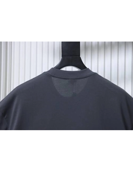 Loewe Line-style Letter Embroidery T-Shirt Dark Gray,Loewe T-Shirts,T-Shirts,CLOTHES