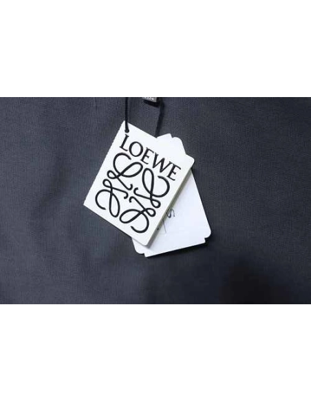 Loewe Line-style Letter Embroidery T-Shirt Dark Gray,Loewe T-Shirts,T-Shirts,CLOTHES