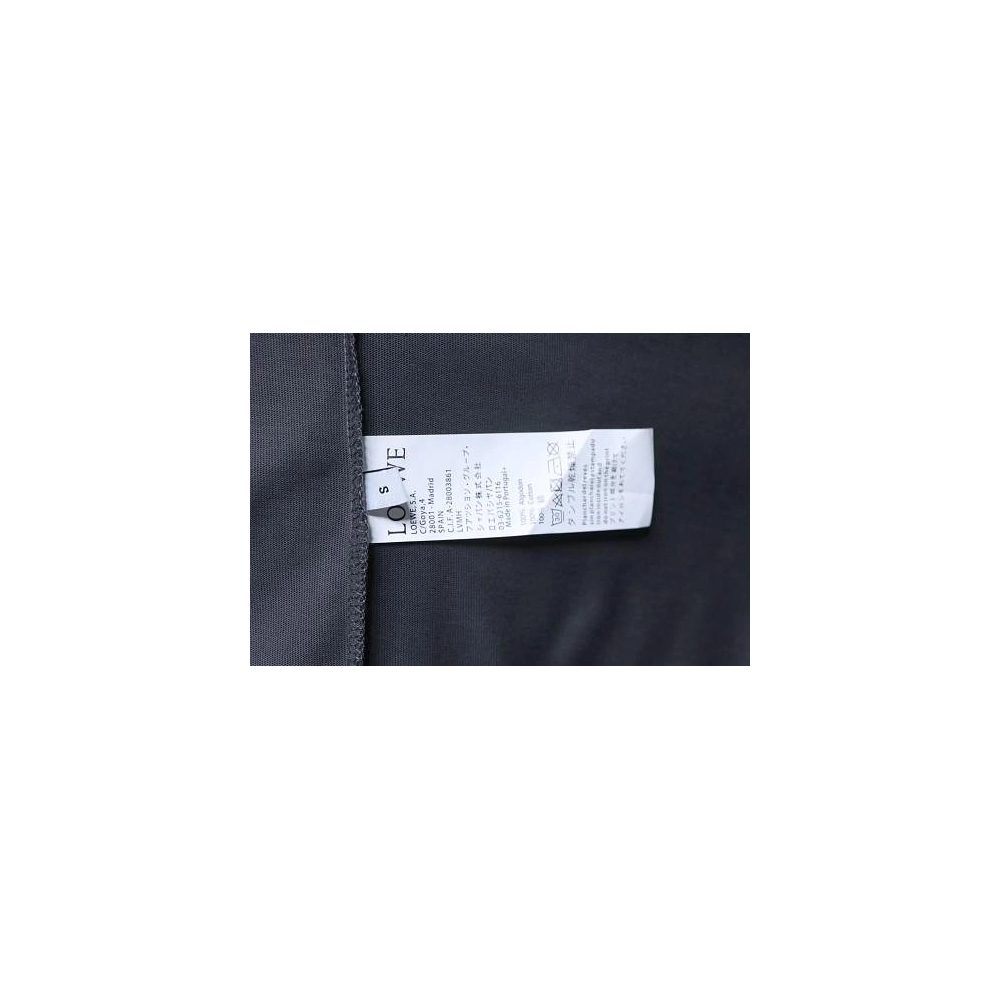 Loewe Line-style Letter Embroidery T-Shirt Dark Gray,Loewe T-Shirts,T-Shirts,CLOTHES