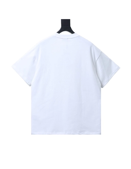 Loewe Line-style Letter Embroidery T-Shirt White,Loewe T-Shirts,T-Shirts,CLOTHES
