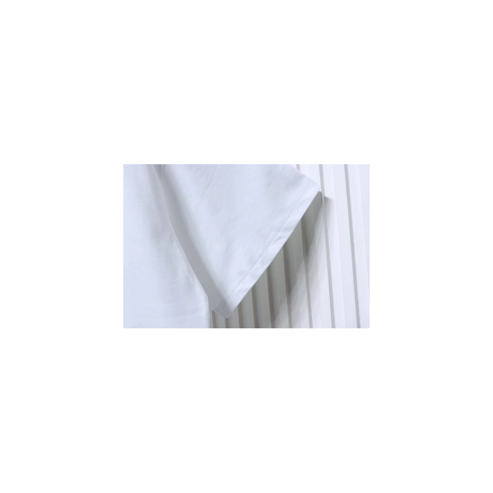 Loewe Line-style Letter Embroidery T-Shirt White,Loewe T-Shirts,T-Shirts,CLOTHES