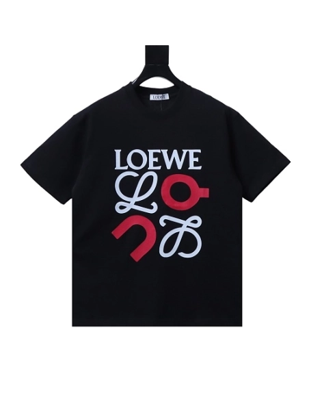Loewe X ON Collaborative Graphic T-Shirt Black,Loewe T-Shirts,T-Shirts,CLOTHES