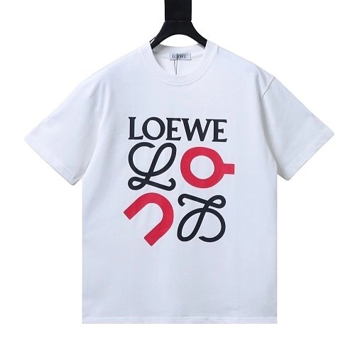 Loewe X ON Collaborative Graphic T-Shirt White,Loewe T-Shirts,T-Shirts,CLOTHES