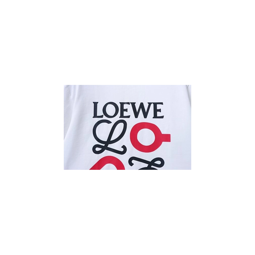 Loewe X ON Collaborative Graphic T-Shirt White,Loewe T-Shirts,T-Shirts,CLOTHES