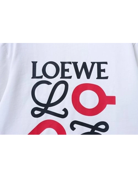 Loewe X ON Collaborative Graphic T-Shirt White,Loewe T-Shirts,T-Shirts,CLOTHES