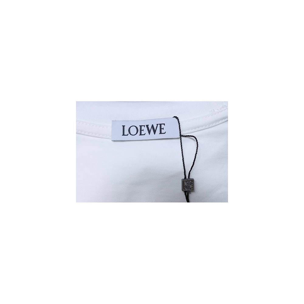 Loewe X ON Collaborative Graphic T-Shirt White,Loewe T-Shirts,T-Shirts,CLOTHES