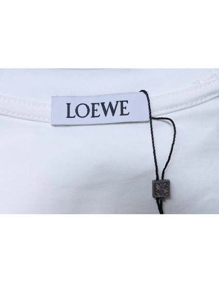 Loewe X ON Collaborative Graphic T-Shirt White,Loewe T-Shirts,T-Shirts,CLOTHES