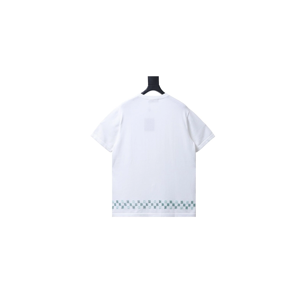 Louis Vuitton Beaded Letter Hem T-Shirt White,Louis Vuitton T-Shirts,T-Shirts,CLOTHES