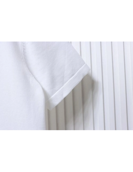 Louis Vuitton Beaded Letter Hem T-Shirt White,Louis Vuitton T-Shirts,T-Shirts,CLOTHES