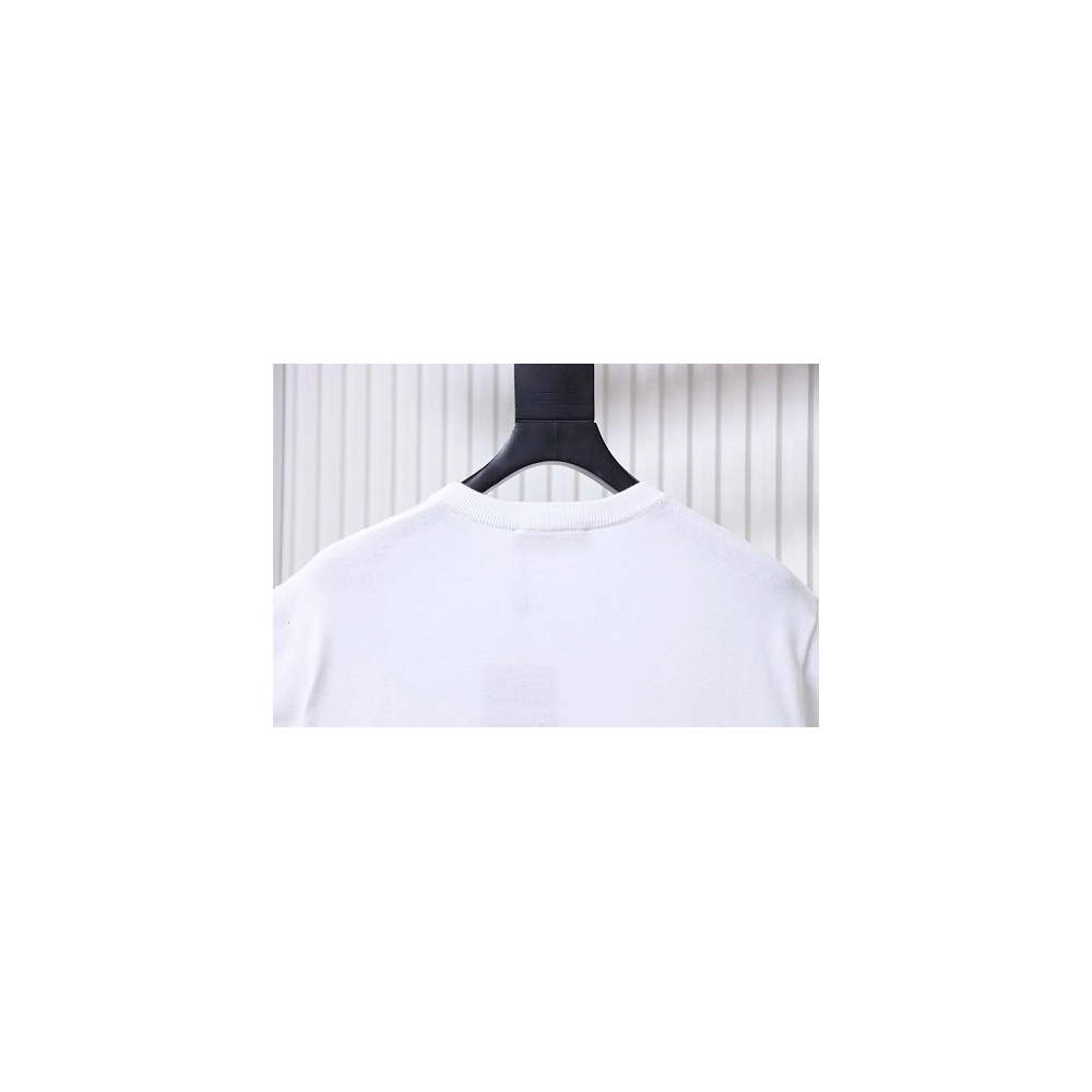 Louis Vuitton Beaded Letter Hem T-Shirt White,Louis Vuitton T-Shirts,T-Shirts,CLOTHES