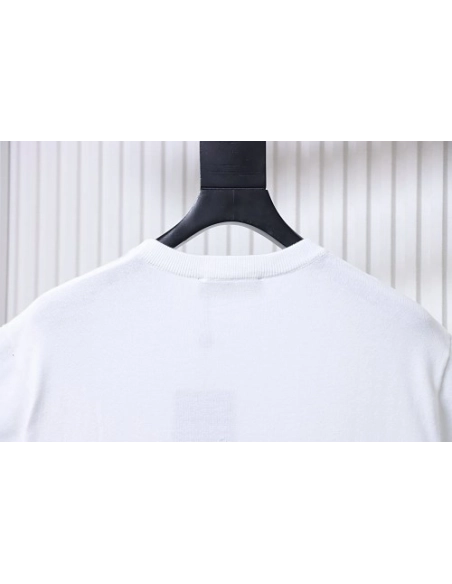 Louis Vuitton Beaded Letter Hem T-Shirt White,Louis Vuitton T-Shirts,T-Shirts,CLOTHES