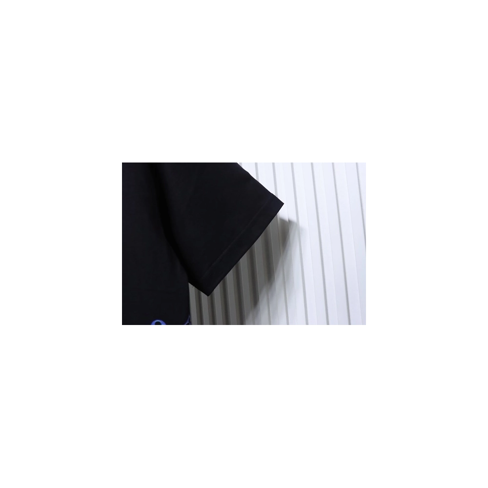 Louis Vuitton Gradient Embroidered T-Shirt Black,Louis Vuitton T-Shirts,T-Shirts,CLOTHES