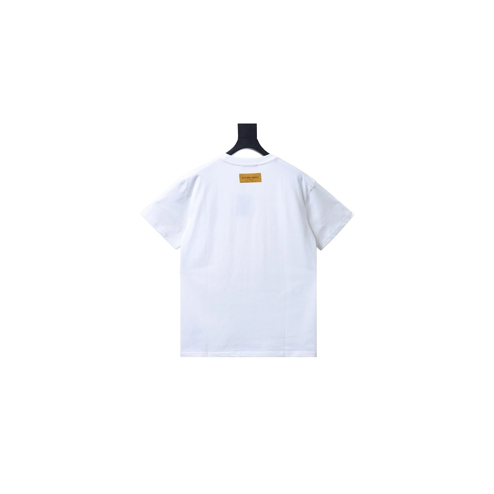 Louis Vuitton Gradient Embroidered T-Shirt White,Louis Vuitton T-Shirts,T-Shirts,CLOTHES