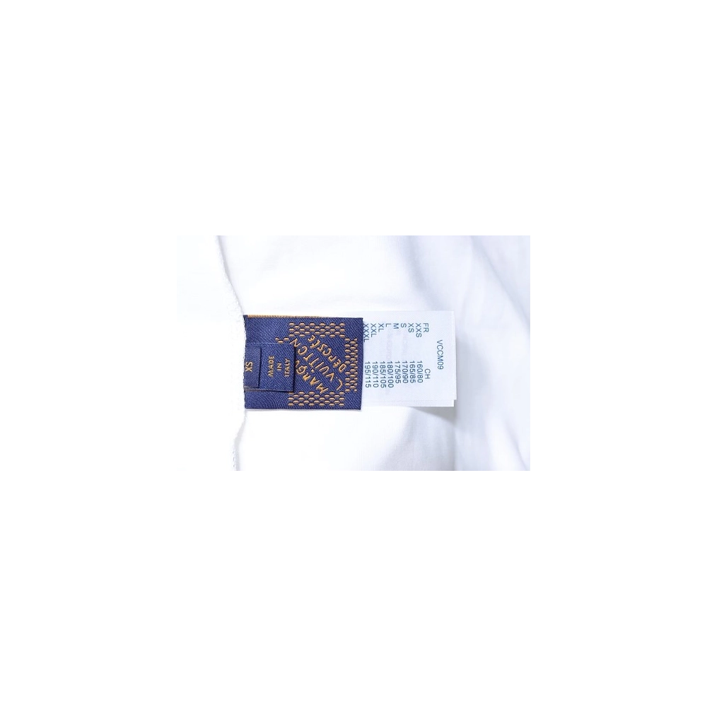 Louis Vuitton Gradient Embroidered T-Shirt White,Louis Vuitton T-Shirts,T-Shirts,CLOTHES