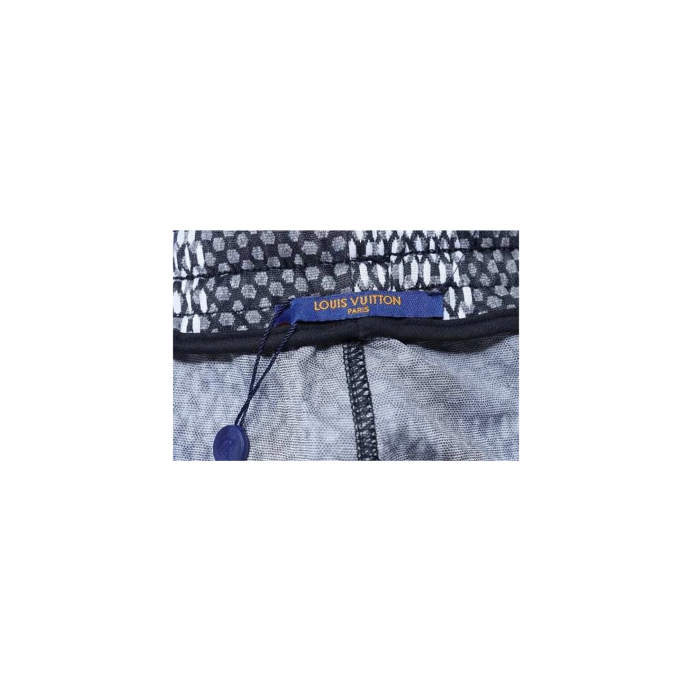 Louis Vuitton Rhinestone Letter Logo Checkerboard Shorts,Louis Vuitton Shorts,Shorts,CLOTHES