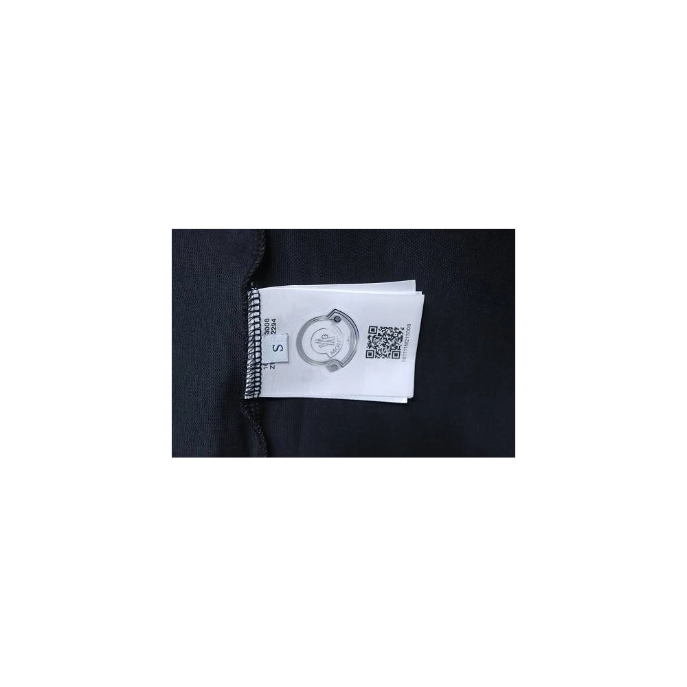 Moncler Large Logo Chenille Embroidery T-Shirt Black,Moncler T-Shirts,T-Shirts,CLOTHES