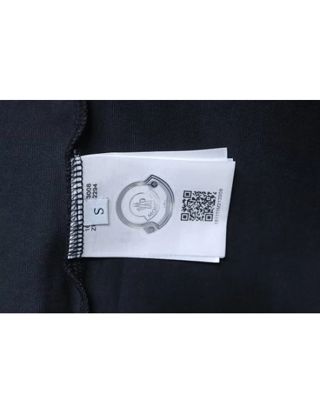 Moncler Large Logo Chenille Embroidery T-Shirt Black,Moncler T-Shirts,T-Shirts,CLOTHES