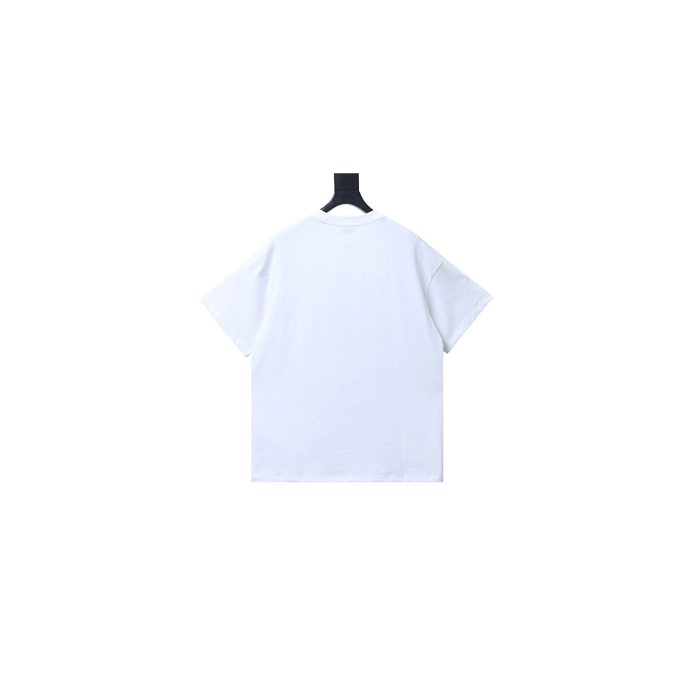 Moncler Large Logo Chenille Embroidery T-Shirt White,Moncler T-Shirts,T-Shirts,CLOTHES