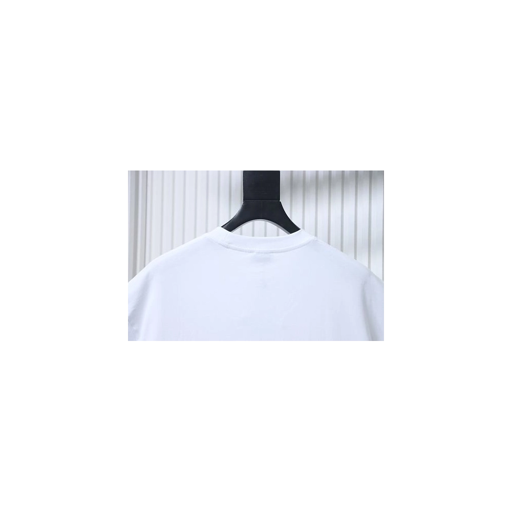 Moncler Large Logo Chenille Embroidery T-Shirt White,Moncler T-Shirts,T-Shirts,CLOTHES
