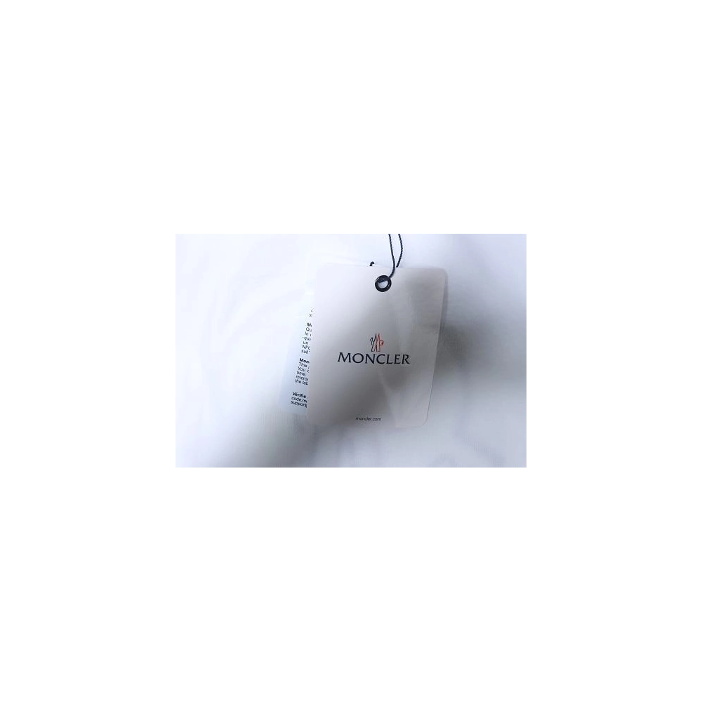 Moncler Large Logo Chenille Embroidery T-Shirt White,Moncler T-Shirts,T-Shirts,CLOTHES