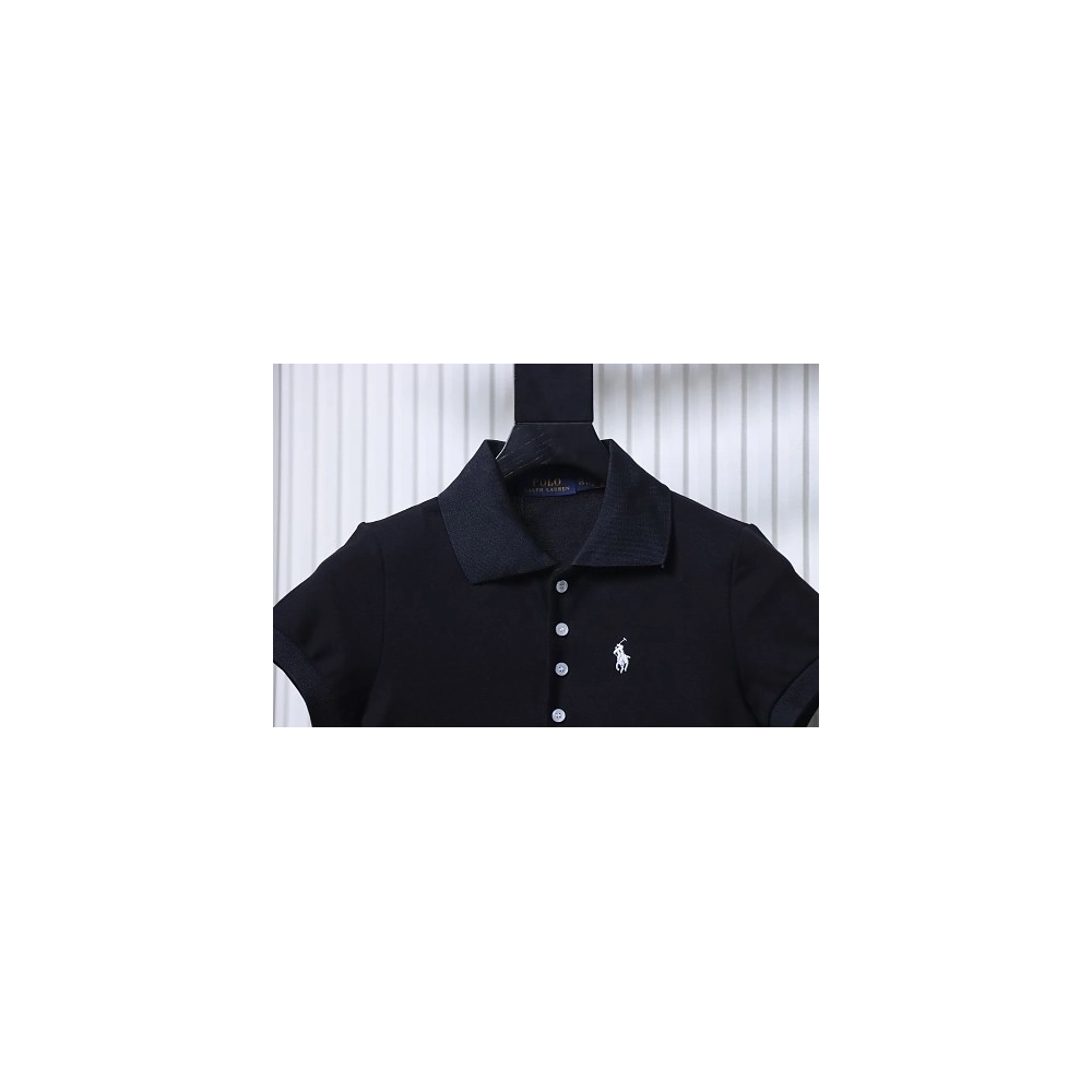 Ralph Lauren Pony Logo Embroidered Short-Sleeve Button-Down Shirt Black,Ralph Lauren T-Shirts,T-Shirts,CLOTHES