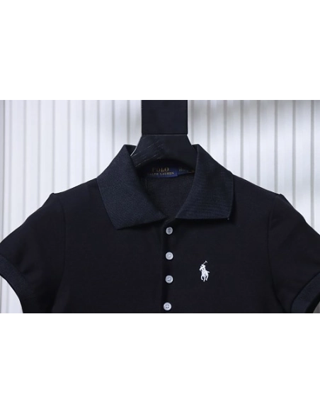 Ralph Lauren Pony Logo Embroidered Short-Sleeve Button-Down Shirt Black,Ralph Lauren T-Shirts,T-Shirts,CLOTHES